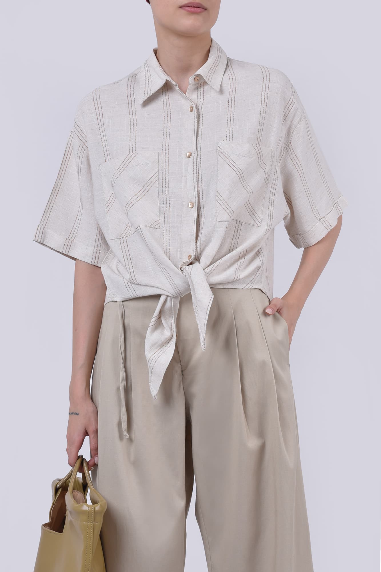 شومیز آستین کوتاه کنفی