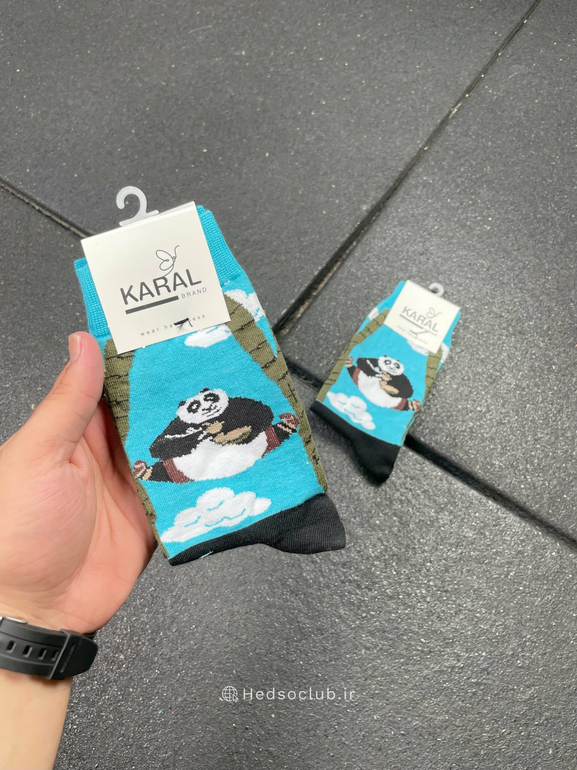 جوراب طرحدار کارتونی – پاندای کونگفو کار