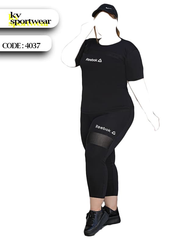 ست تیشرت شلوار سایز بزرگ ورزشی زنانه Reebok کد 008
