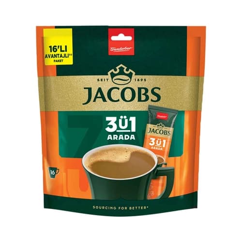کافی میکس ۳ در ۱ بسته ۱۶ عددی جاکوبز Jacobs