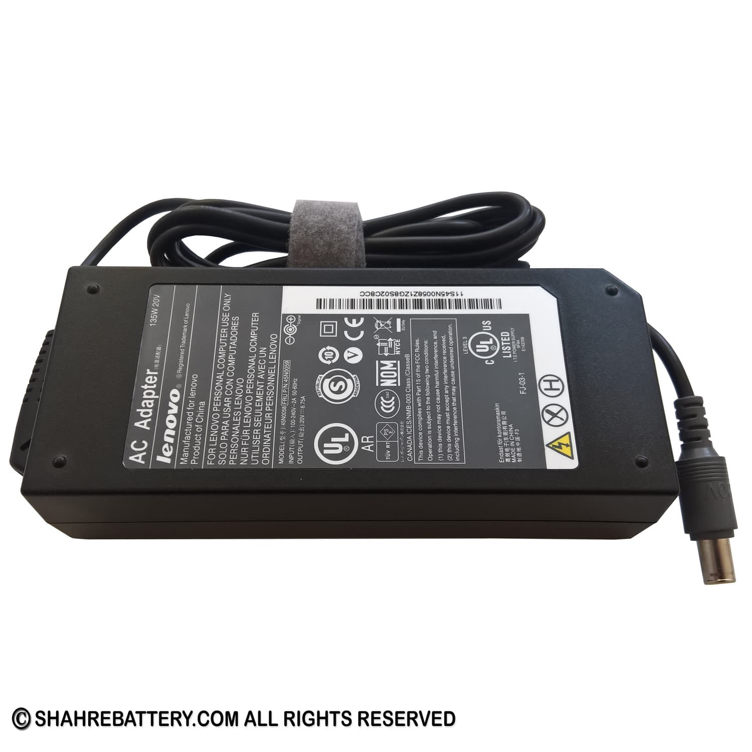 شارژر اورجینال لپ تاپ لنوو کانکتور (USB) – 20 ولت 6.75 آمپر