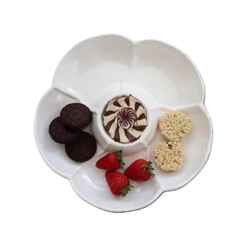 ظرف پذیرایی سرامیکی مدل گل رنگبندی