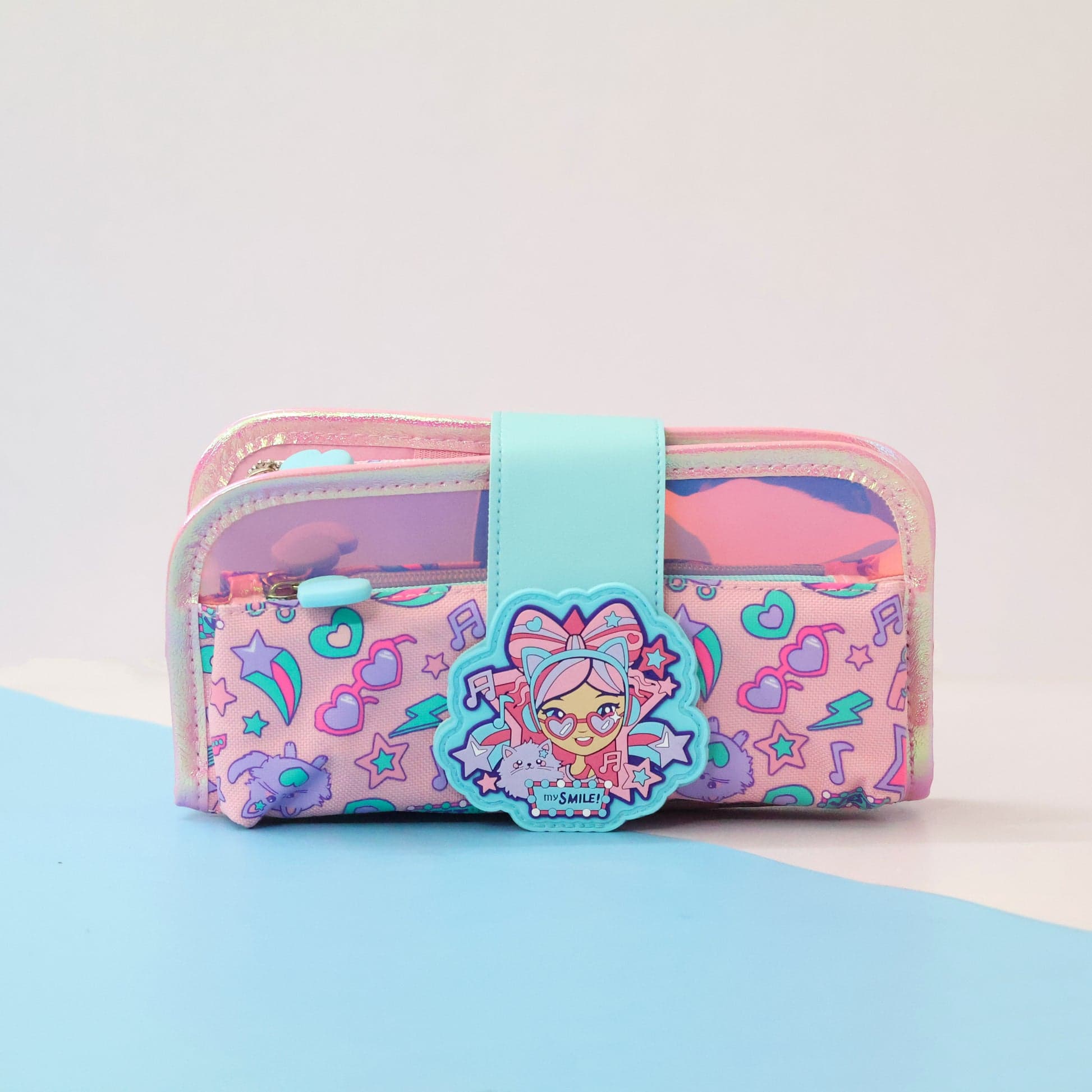 جامدادی رنگارنگ براق طرح دختر کد VEST 6569