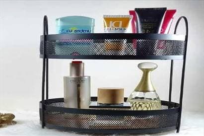 استند پا سماوری 2 طبقه گرد توری مدل کف چوبی