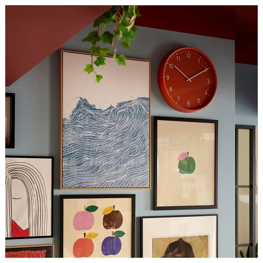 ساعت دیواری ایکیا مدل BONDIS نارنجی 38 سانتی‌متر