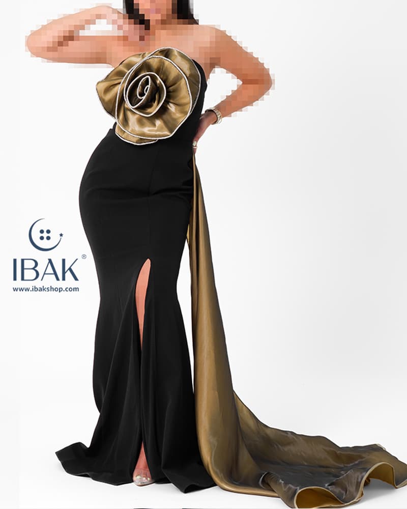 پیراهن بلند بالاتنه گل