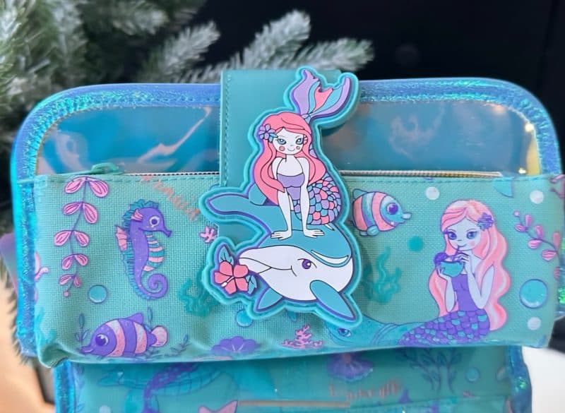 جامدادی رنگارنگ براق طرح پری دریایی و دلفین کد 6568