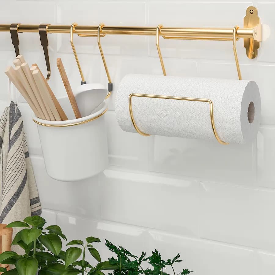 میله آویز ایکیا HULTARP برنجی، 80 سانتی‌متر