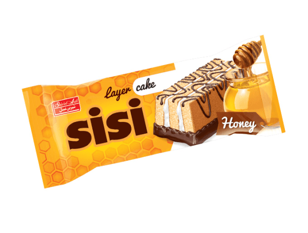 کیک لایه ای شیر عسل سی سی شیرین عسل 40 گرم