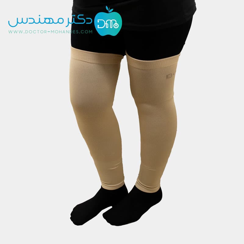 جوراب واریس بدون کفی بالای زانو سما طب 7016