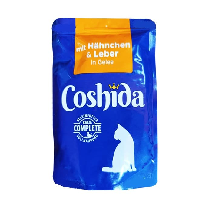 پوچ گربه کوشیدا طعم مرغ و جگر در ژله 100 گرم