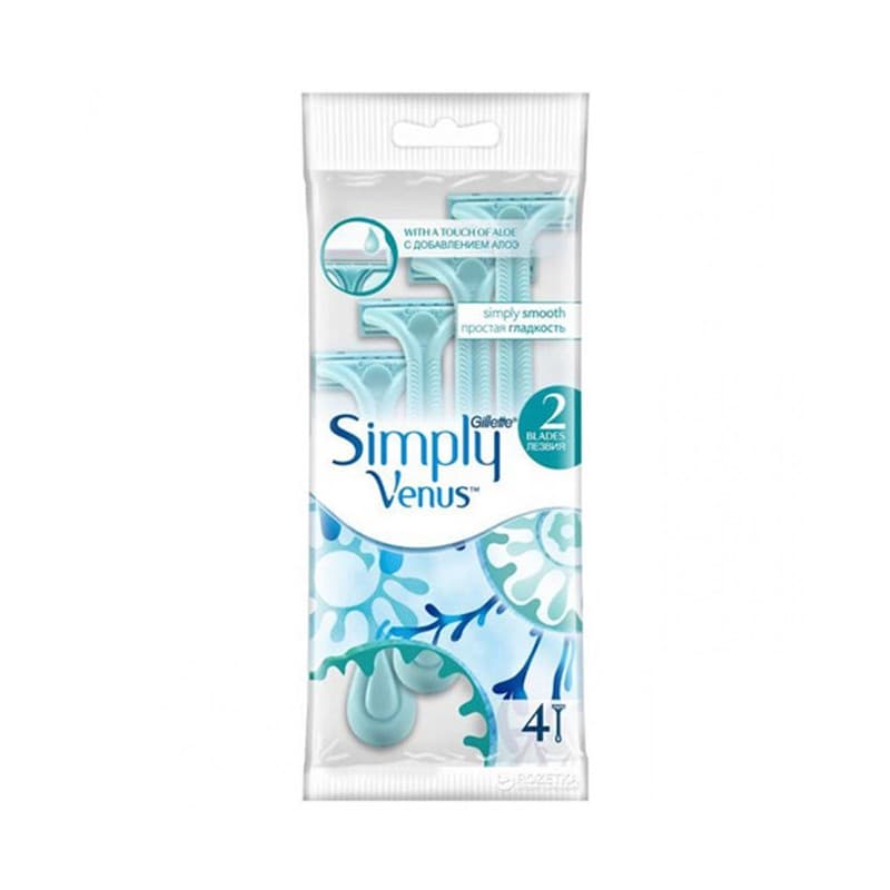 خودتراش ژیلت ونوس مدل Simply Venus بسته 4 عددی