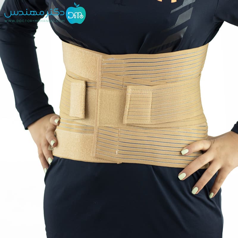 کرست کمر لومبو ساکرال با کش تنفسی 4028 سما طب