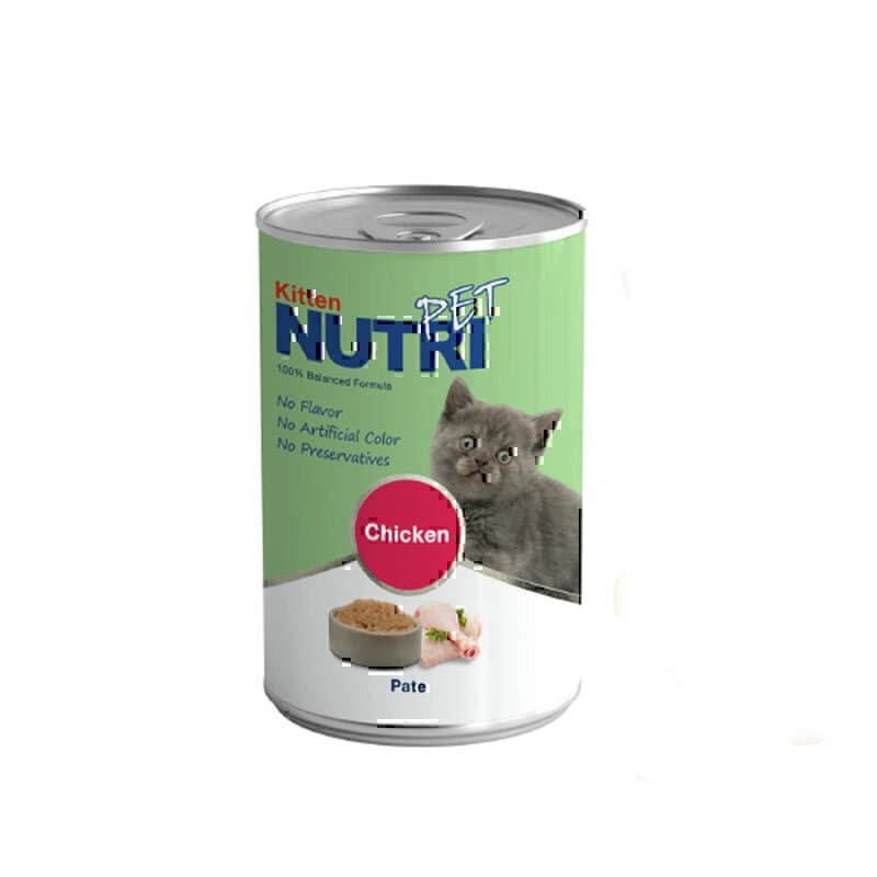 کنسرو غذای بچه گربه نوتری با طعم مرغ وزن 425 گرم