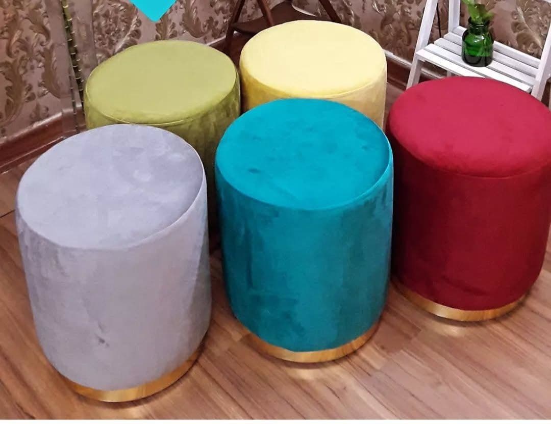 پاف استوانه . پاف جلو مبلی . پاف مخمل