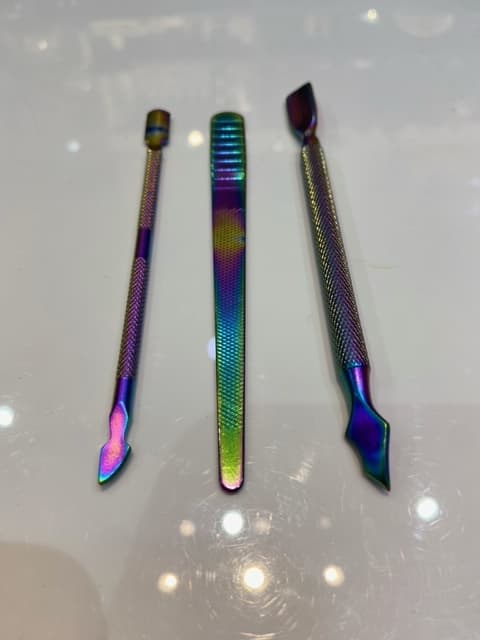 ست سه عددی عقب زن و سوهان فلزی هفت رنگ کد 104/1