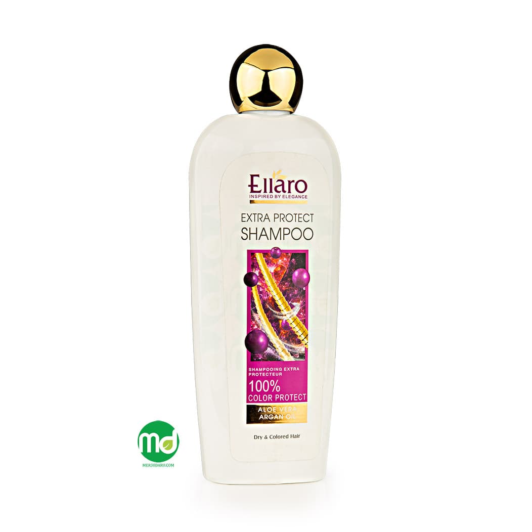 شامپو تثبیت کننده رنگ الارو مناسب موهای رنگ شده و خشک 450ml