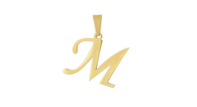 پلاک طلا 18 عیار حرف M