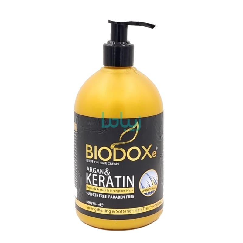 ماسک مو بیوداکس بیرون حمام پمپی مدل Keratin & Argan حجم 500 میل