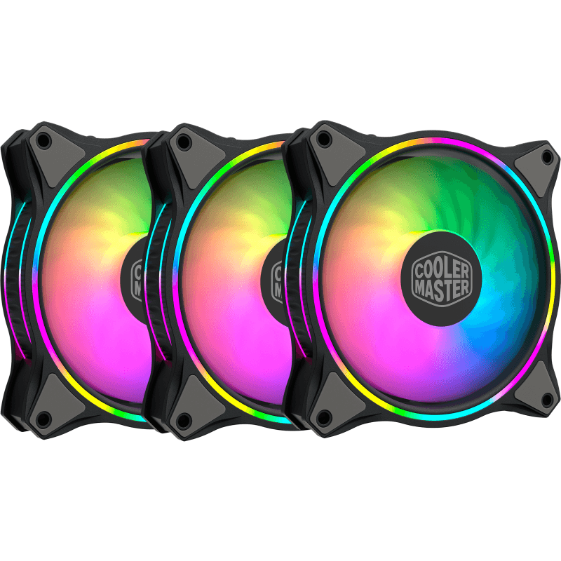 فن کیس کولر مستر MasterFan MF120 Halo2 بسته 3 عددی