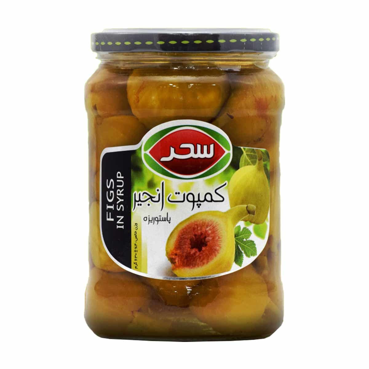 کمپوت انجیر شیشه سحر 630 گرم