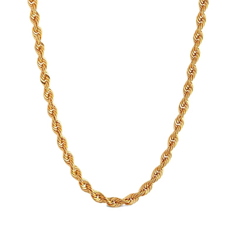 زنجیر طلا 18 عیار زنانه کامک مدل طنابی