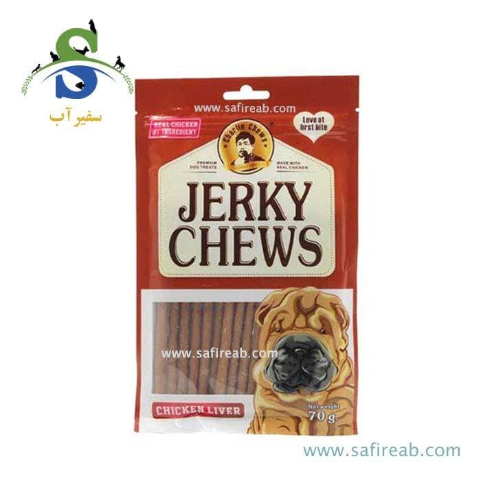 تشویقی سگ مدل مدادی با طعم جگر مرغ (۷۰ گرم) جرکی