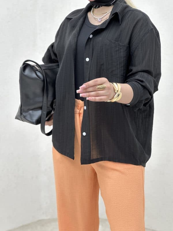 شومیز مچ دار تک جیب