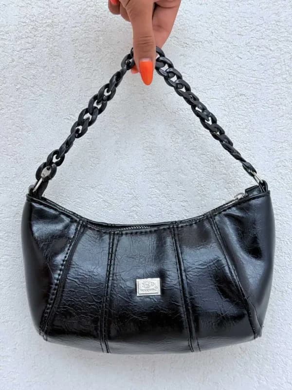 کیف دخترانه چرمی بند زنجیری