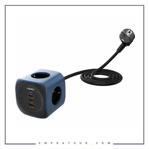 چند راهی برق 6 کاره الدینیو Ldnio Power Socket Cube SE3338