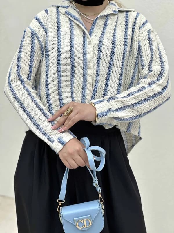 شومیز دانتل پشت بلند