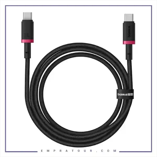 کابل دو سر تایپ سی 1 متر بیسوس Baseus Dura 100W Type-C To Type-C Cable CB000121