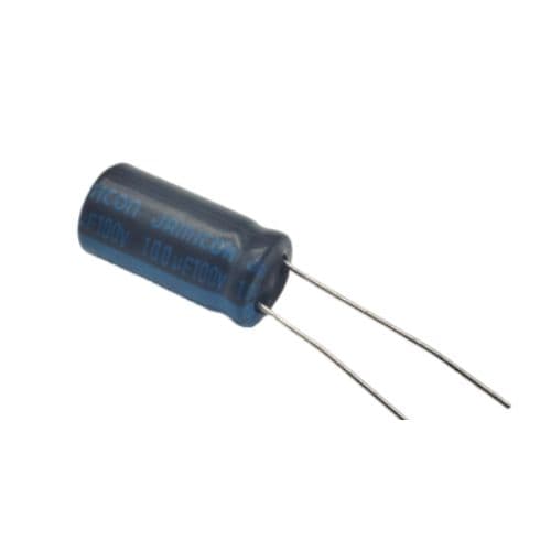 خازن ۱۰۰ میکرو فاراد ۱۰۰ ولت تایوانی برند jamicon