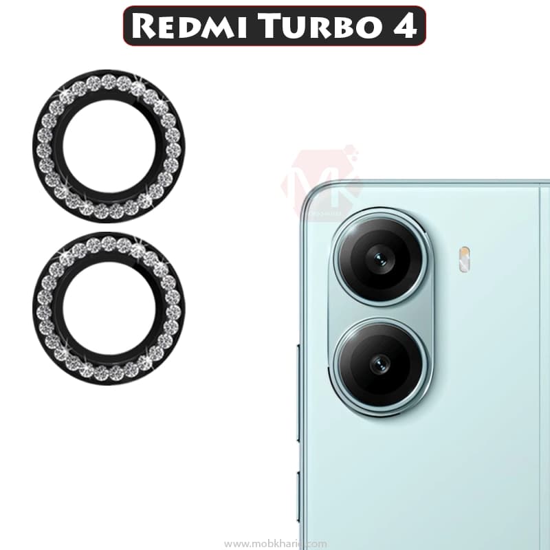 محافظ لنز نگین دار شیائومی Diamond Glitter Ring Camera Lens Glass | Redmi Turbo 4