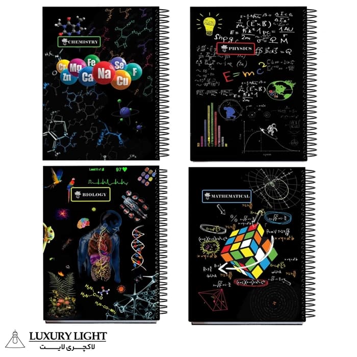 دفتر مشق 100 برگ تیما مدل کالج بسته 4 عددی