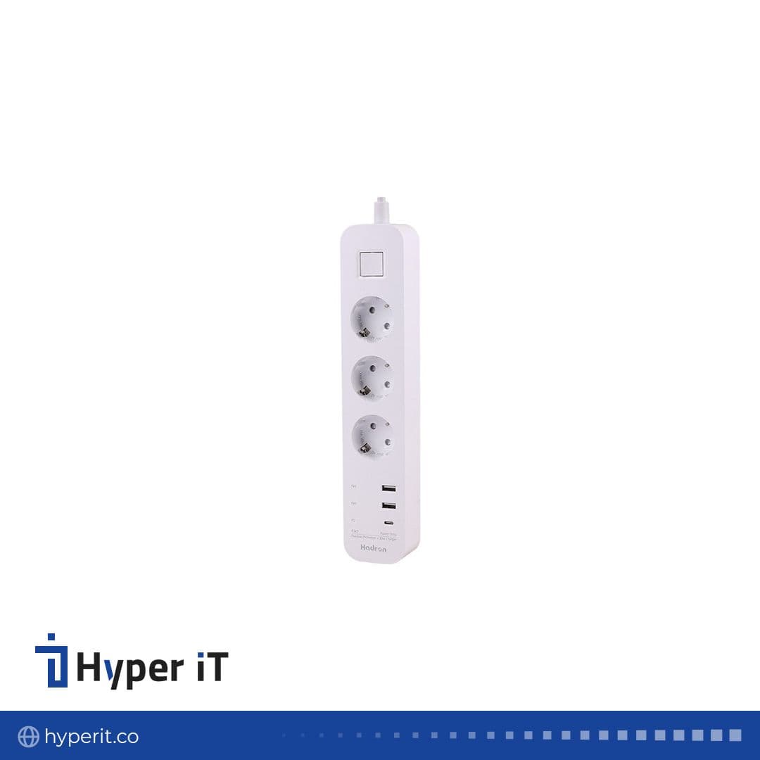 چندراهی برق ارت دار هادرون مدل P343 مجهز به شارژر 30 وات