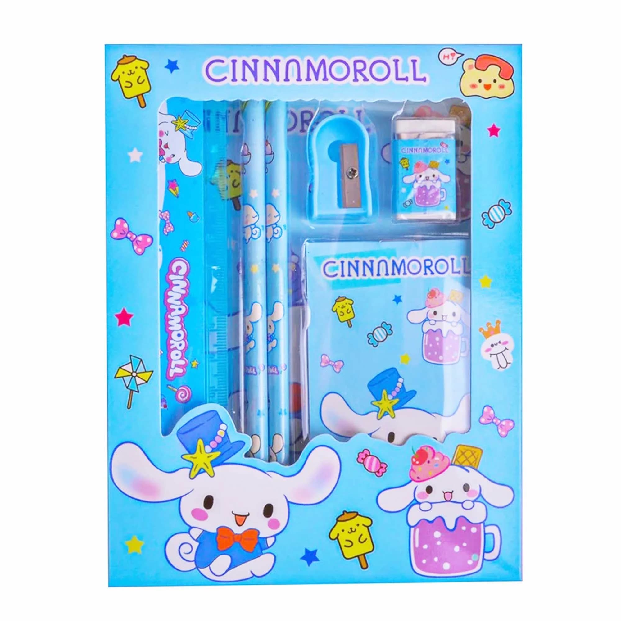 ست لوازم التحریر مدل سینامورول عروسکی مجموعه 6 عددی