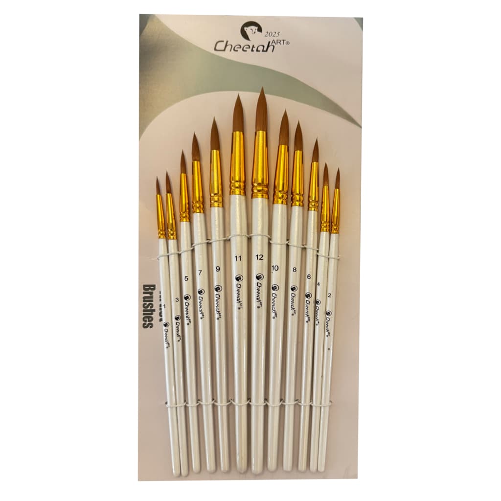 قلم مو چیتا آرت مدل گرد مجموعه 12 عددی