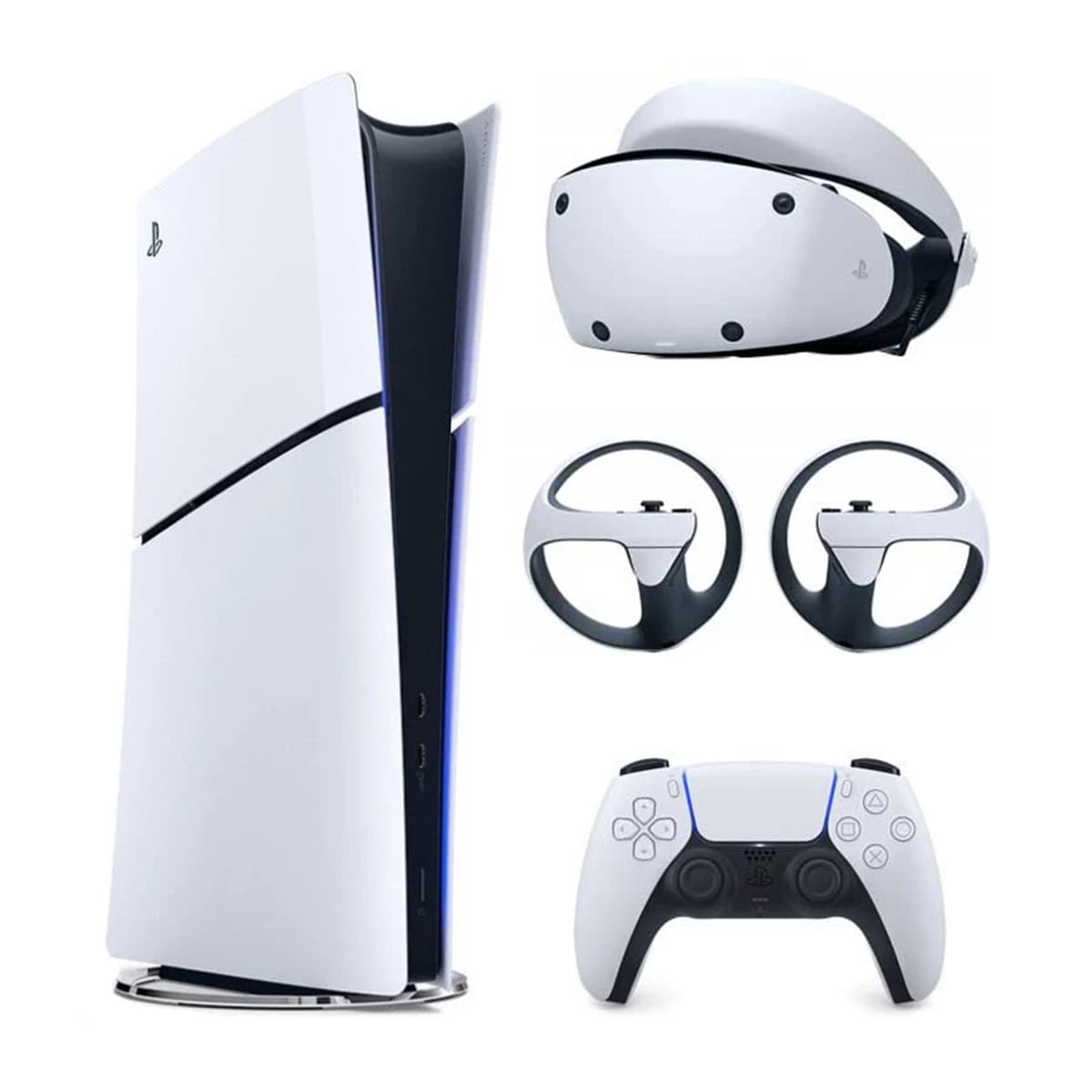 پلی استیشن 5 اسلیم دیسک خور اروپا سفید 1 ترابایت + هدست PS VR2
