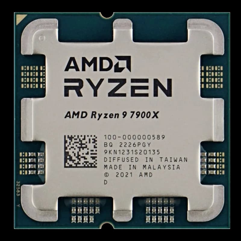پردازنده مرکزی ای ام دی مدل AMD RYZEN 9 7900X TRAY