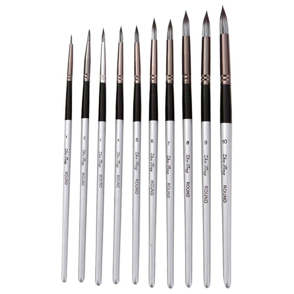 قلم مو گرد ژوتینگ مدل G-901 مجموعه 10 عددی