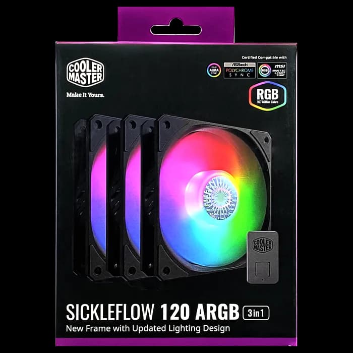 فن کیس Cooler Master SickleFlow 120 ARGB - 3 in 1