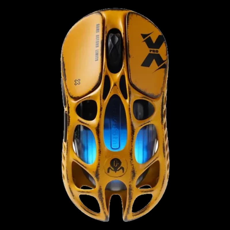 موس گیمینگ گراواستار مدل GravaStar Mercury X Pro Special Edition Battle Worn-Yellow