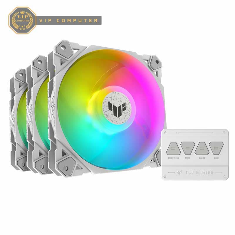 فن کیس ایسوس مدل TUF Gaming TF120 ARGB White بسته 3 عددی