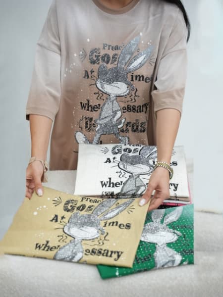 تیشرت باکسی خرگوش کد6120