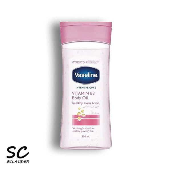 روغن بدن وازلین مدل ویتامین B3 رایحه پودری و گل رز فرانسوی حجم 200 میل
