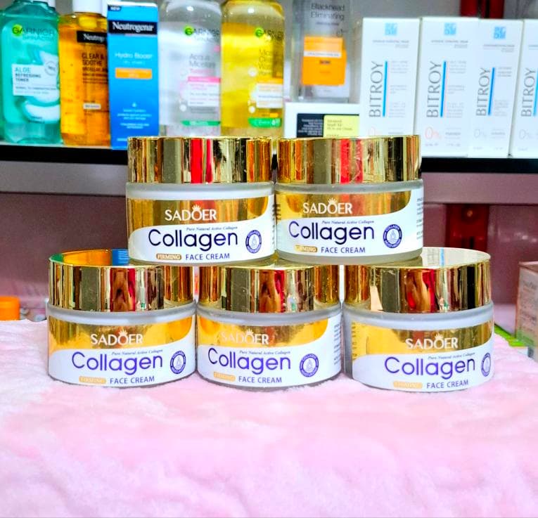 کرم صورت کلاژن ساز و ضدپیری سادور مدل شیشه ای 60 گرمی