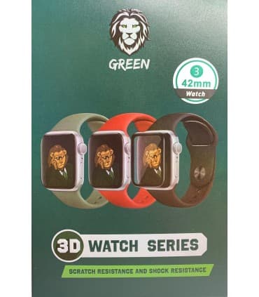 گلس محافظ نمایشگر اپل واچ گرین 3D Watch Series مناسب برای اپل واچ ۴۲ میلی متری