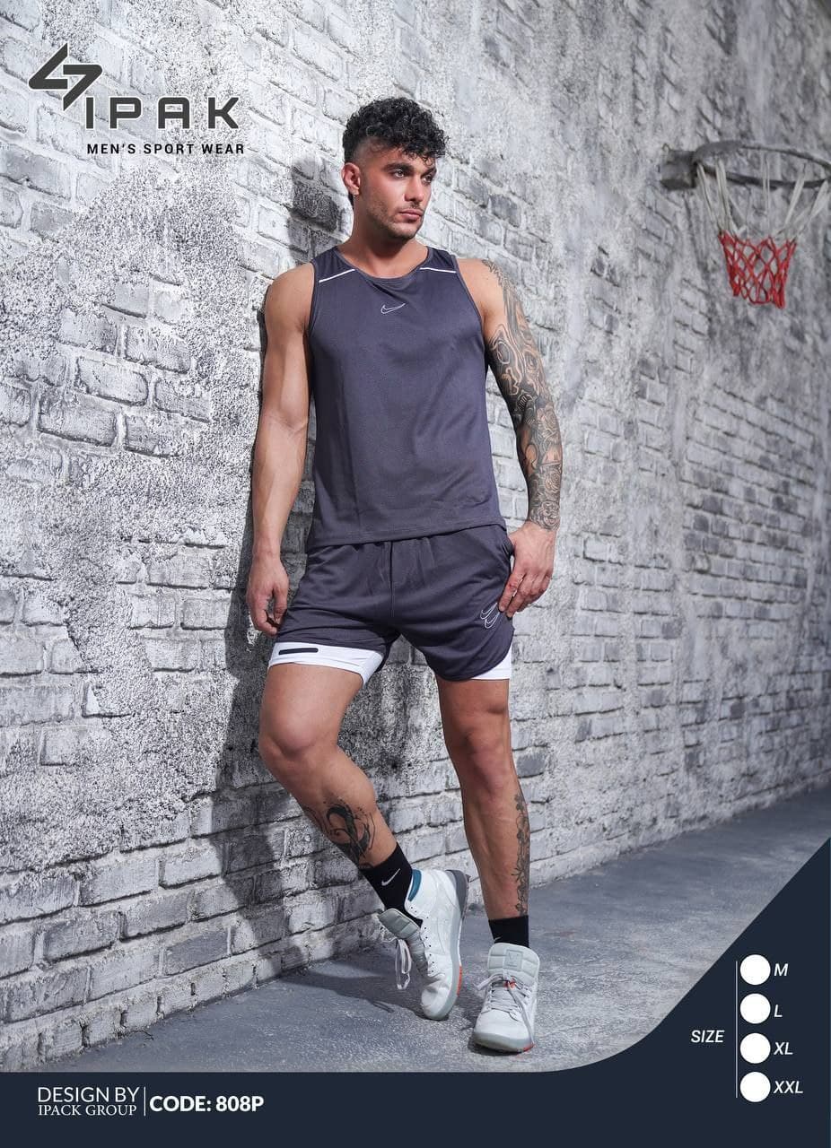 ست تاپ شلوارک ورزشی مردانه NIKE کد 0012