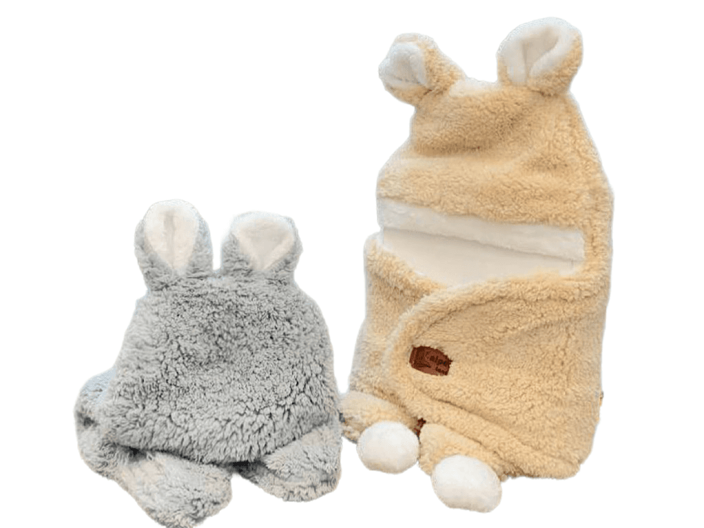 قنداق فرنگی پادار و کلاه دار پولیشی تدی نوزادی NIPPER